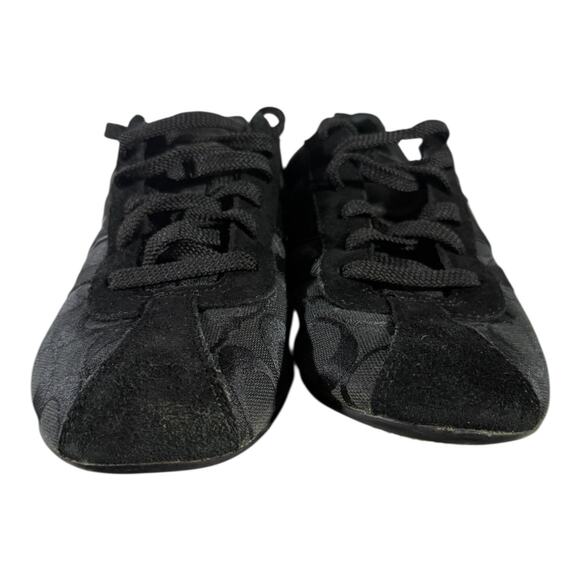 Coach Henrietta Signature C Monogram Sneakers Black Jacquard Leather Women’s 8B - Picture 2 of 8